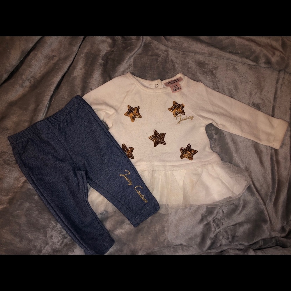 Juicy couture shirt and pants 3/6 months